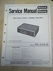 Panasonic Service Manual~RS 845U​S 8 Track Player~Origina​l