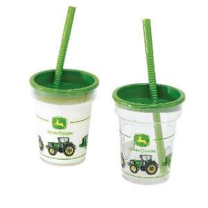  John Deere Plastic Cups With Straws Toys & Games