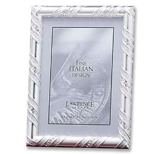    Silver Plated Metal Picture Frame with Crystals