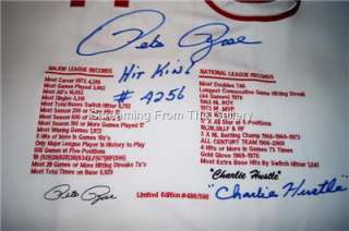 Pete Rose Hand Signed Jersey Limited Edtion Autographed Embroidered 