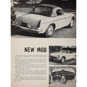 1963 Ad Vintage MGB Convertible Sports Car British MG   Original Print 