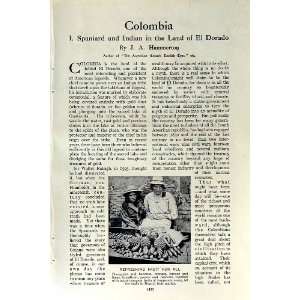  c1920 COLOMBIA BOGOTA FRUIT MARKET COFFEE INDUSTRY BOAT 