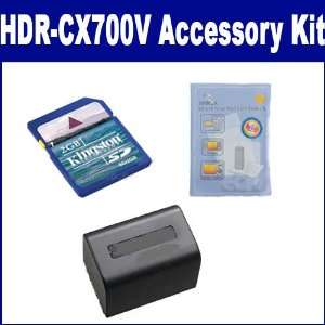  Sony HDR CX700V Camcorder Accessory Kit includes ZELCKSG 
