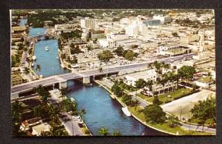 1950s Aerial Bridge New River 3rdAve Fort Lauderdale FL  