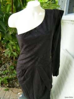BEBE DRESS KARDASHIAN one shoulder 166338 black  