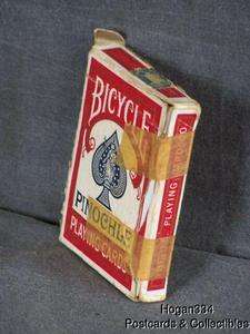Bicycle Pinochle 48 Playing Cards 1940 1965 Tax Stamp  