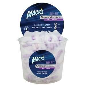  Macks Shooters Slim Fit Ear Plugs   100 Pair Tub Health 