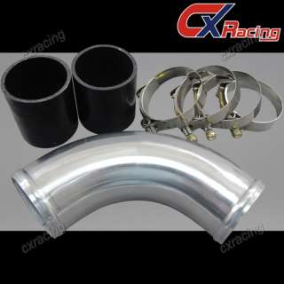   aluminum pipe x1 b lack silicon hoses x2 stainless steel t clamps x4