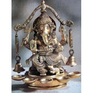  Ganesh Meditation Oil Lamp Statue 