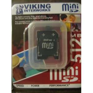   Interworks 512MB mini SD Card with mini SD to SD adapter Electronics