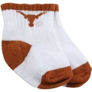    Texas Longhorns White Infant Bootie Socks