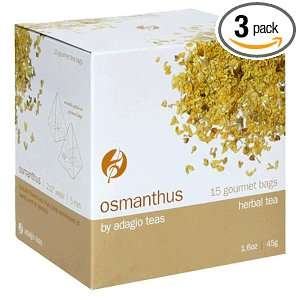 Adagio Teas Herbal Tea, Osmanthus, Tea Bags, 15 Count Package (Pack of 