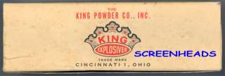 King Powder Co. RED CROWN DETONITE EXPLOSIVES Ad/Box  