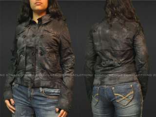   Button Up Jacket Womens LA Coat Charcoal Live Fast Premium NWT  