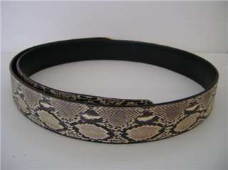 Genuine Python Snake Skin Mens Ladeis Leather Belt W Head One Size 