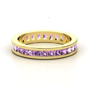  Brooke Eternity Band, 14K Yellow Gold Ring with Amethyst Jewelry