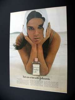 Johnsons Baby Oil Summer Tanning 1971 print Ad  