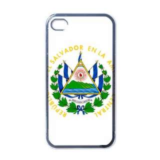 El Salvador Coat of Arms Black Case for iphone 4  