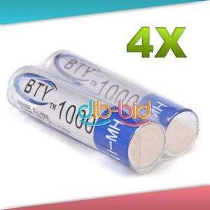 AAA BTY Rechargeable Battery 1000mAh Ni MH 1.2V  