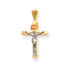 Jewelry Adviser pendants 14k Tri color INRI Crucifix Pendant