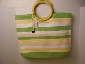LADIES PURSE TOTE BAG BY THE SAK NWT GREEN YELLOW  