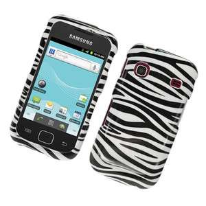 For Samsung Repp/SCH R680 Hard GLOSSY Snap on Cover Case Zebra Black 