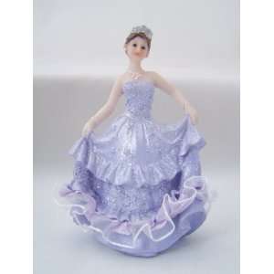  Lavender Quinceanera or Sweet 16 4 Figurine