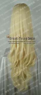 1783 New Long Platinum Blonde Cosplay Curly Wig 100CM  