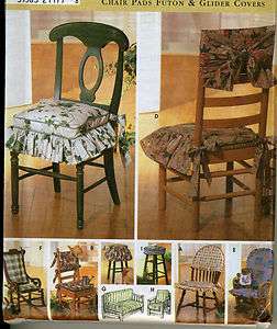   Dec Chair Pad Futon Glider Stool Cover Sewing Pattern Simplicity 7966