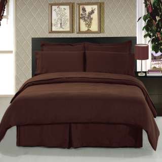 Brown 8 Piece Bedding Set on SALE Sheets+Pillow Cases+Duvet+Shams and 