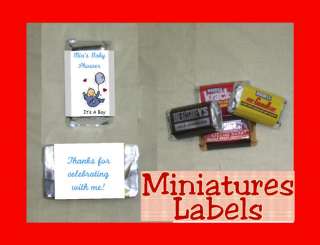 Baby Shower Favor Mini Miniature Candy Bar Wrappers  