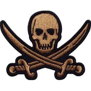  PIRATE SKULL SWORD Quality Embroidered Biker Vest Patch 