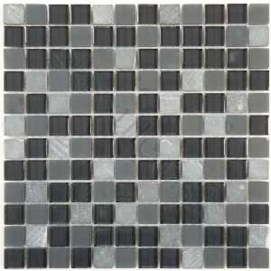   Blends Glossy & Frosted Glass and Stone Tile   18055
