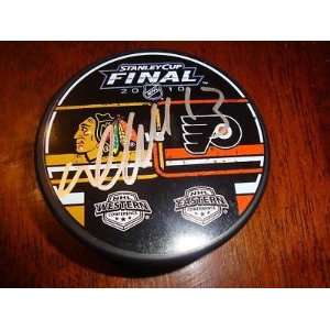  Daniel Carcillo Autographed Puck   2010 Stanley Cup COA 