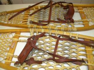   Kouba 10 x 37 Rawhide Wood Vintage Snowshoes with Bindings  