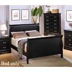 coaster king size sleigh bed louis philippe style in black