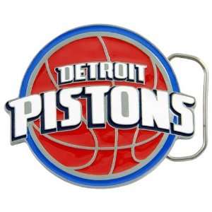  NBA Detroit Pistons Pewter Team Logo Belt Buckle Sports 