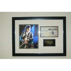 Michael Jackson Limited Edition Ticket Collage  Framed  