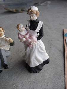Resin Popular Imports Nurse Woman with Baby Dollhouse Figurine 5 1/2 