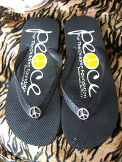 David Pliner Peace Sign Thong Sandals Flip Flops 11 EUC  