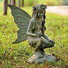   Green Whimsical Fairy Girl Garden Yard Lawn Statue Figure Statuary