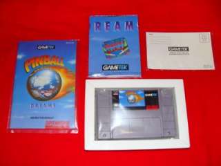   BOX Pinball Dreams Game for Super NES Nintendo SNES Complete CIB MINT