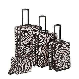 4PC BROWN ZEBRA LUGGAGE SET  Rockland Fox Luggage For the Home Luggage 