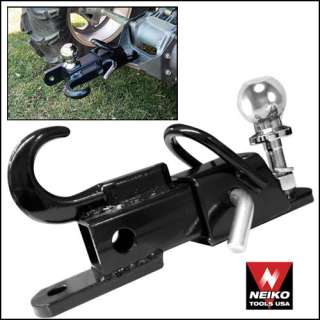 all ATVs with factory hitches Heavy duty all steel construction Black 