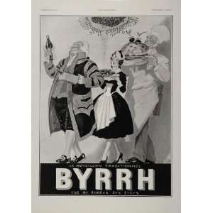 1930 French Ad Byrrh Aperitif Chef Maid Supper Leonnec   Original 