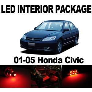   2001 2005 RED 7 x SMD LED Interior Bulb Package Combo Deal Automotive