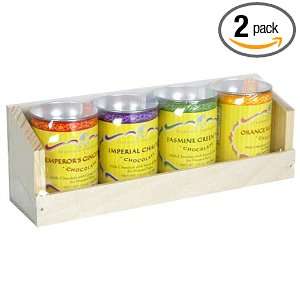 Splendid Specialties Tea Chocolate Crate with 4 canisters (Pack of 2 