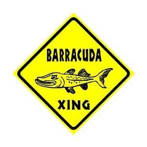  BARRACUDA CROSSING fish danger joke sign