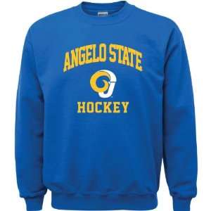  Angelo State Rams Royal Blue Youth Hockey Arch Crewneck 