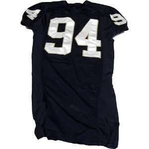  Justin Brown #94 2008 Notre Dame Game Used Navy Football 